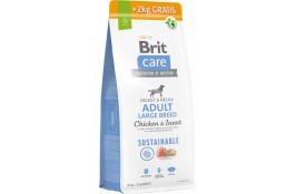Brit Care Dog Sustainable Adult Large Breed для собак крупных пород с курицей и насекомыми 12+2 кг