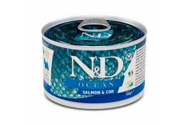 Farmina N&D Ocean Grain Free Dog Adult Mini Salmon & Cod для собак малых пород с лососем и треской 140 г