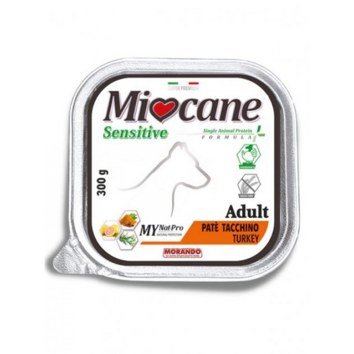 Morando Miocane Sensitive Monoprotein вологий корм для собак з індичкою 300г*18шт