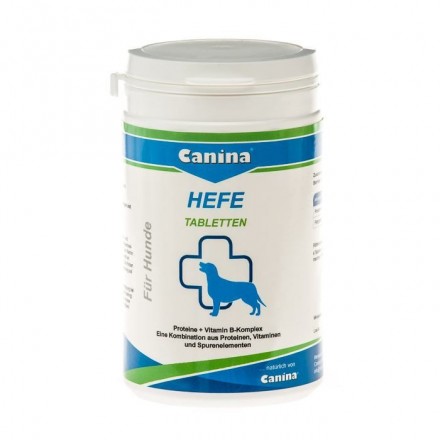 Canina Hefe дрожжевые таблетки для пищеварения с энзимами и ферментами для собак 250 кг/ 310 таб.