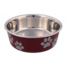 Trixie металическая миска на резине для собак с пластиковым покрытием 0,3 л/12 см