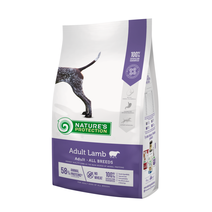 Nature's Protection Adult Lamb All Breeds сухой корм с ягнёнком для взрослых собак всех пород 4 кг