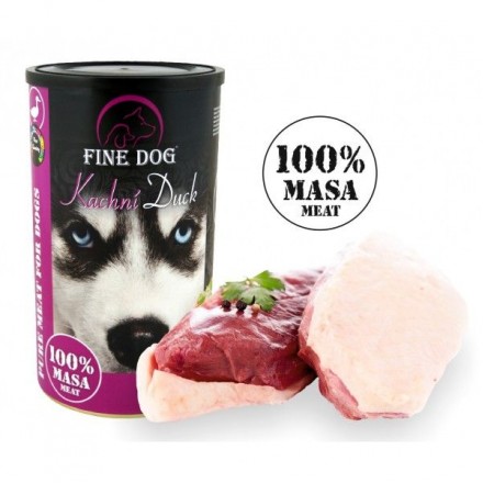 Fine Dog консерва с мясом утки для собак 100% мяса 1200г