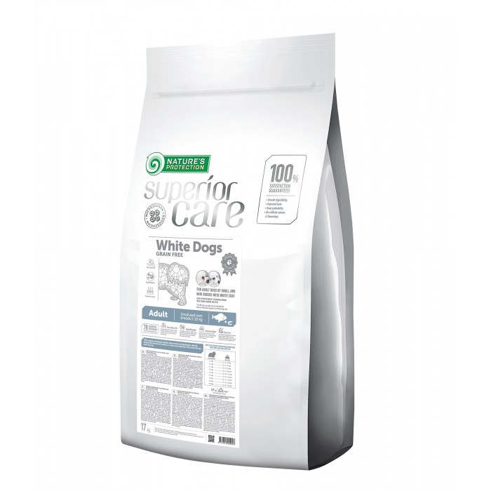 Nature's Protection Superior Care White Dogs Grain Free Adult Small and Mini Breeds с белым окрасом 17 кг