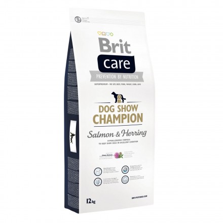 Brit Care Dog Show Champion сухий корм для виставкових собак з лососем та оселедцем 12кг