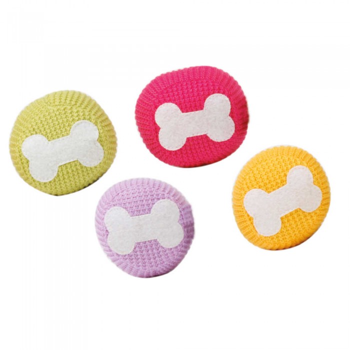 Croci игрушка для собак "Мягкий вязаный мяч с косточкой" 7 см