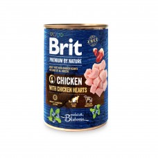 Brit Premium by Nature с курицей и куриными сердечками для собак 400 г