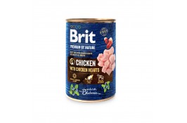 Brit Premium by Nature з куркою та курячими сердечками для собак 400 г