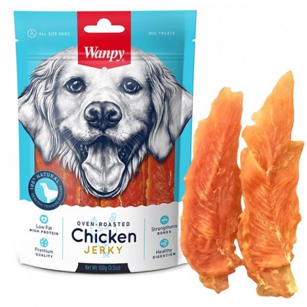 Wanpy Chicken Jerky лакомство для собак с курицей 100 г