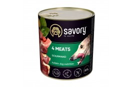Savory Dog Gourmand 4 види м'яса 800g