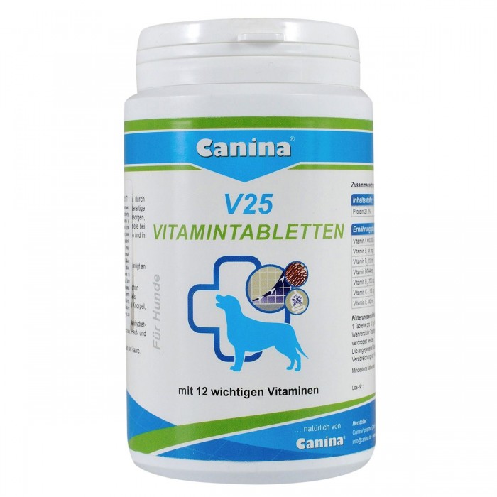 Canina V25 вітамінний комплекс для собак 200 г/60 таб.