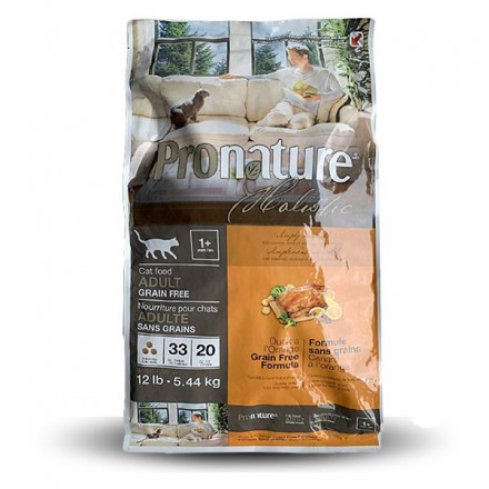Pronature Holistic Cat Duck & Orange сухий корм для котів з качкою та апельсинами 5,44 кг