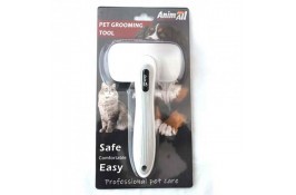 AnimAll Groom пуходерка для тварин з автоматичною системою очищення (сіра)