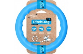PitchDog іграшка для собак ігрове кільце (блакитна) 17 см