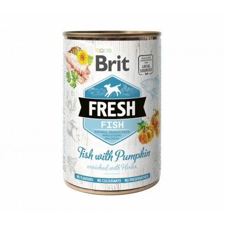 Brit Fresh Fish with Pumpkin з рибою та гарбузом для собак 400g