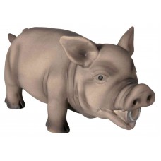 Trixie игрушка для собак поросенок хрюкающий с пищалкой 21 см