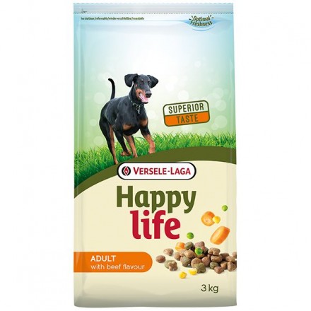 Happy Life Adult with Beef Flavouring сухой корм для собак с говядиной 4кг