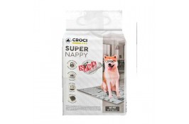Croci Super Nappy пеленки активированным углем для собак M (принт газета) 60 шт