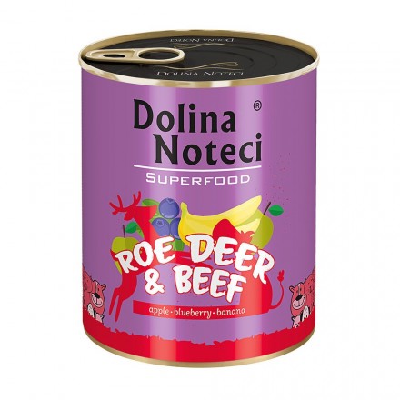 Dolina Noteci Superfood вологий корм для cобак з косулею та яловичиною 800 г