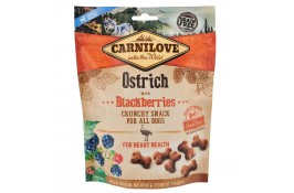 Ласощі Carnilove Dog Crunchy Snack з м’ясом страуса та ожиною для дорослих собак 200g