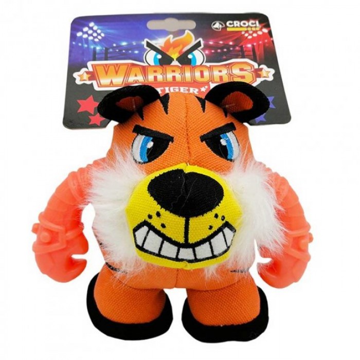 Croci игрушка для собак "Тигр - сказочный воин" с пищалкой 18х12х12 см