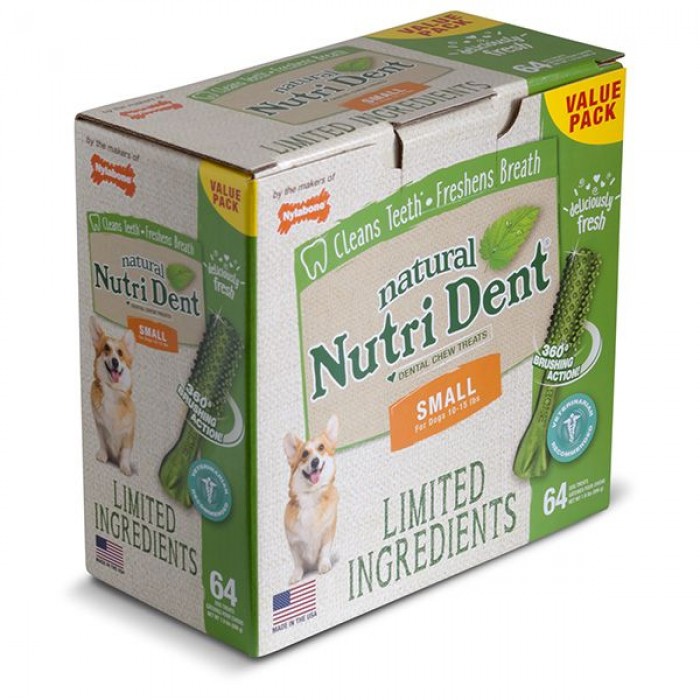 Nylabone Nutri Dent Natural Mini ласощі для чистки зубів у собак мініатюрних порід 20шт/уп