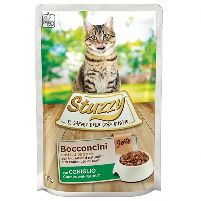 Stuzzy Cat Rabbit влажный корм для котов с кроликом в желе 85г*24шт