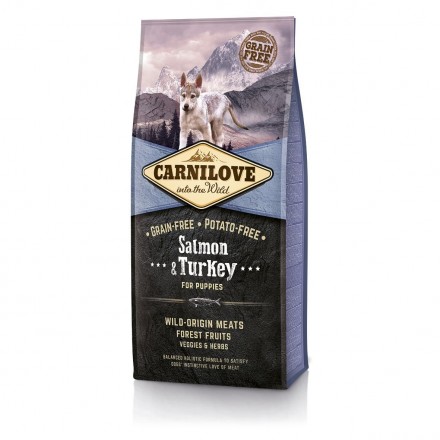 Carnilove Puppy Salmon and Turkey с лососем и индейкой для щенков 12 kg