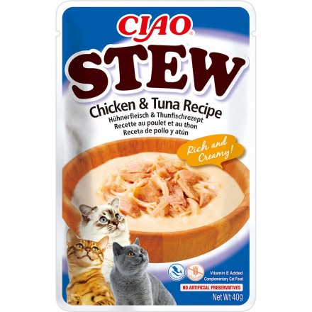 INABA CIAO Stew вологий корм для котів з тушкованою куркою та тунцем 40 г