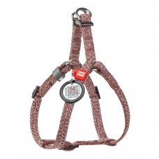 Collar WAUDOG Re-cotton шлея для котов и малых собак с QR-паспортом (коричневая) XS