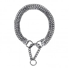 Trixie ошейник-удавка для собак гигантских пород тройной хромированный XL 65см/2,5мм