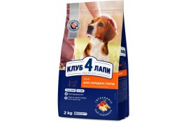 Club 4 Paws Premium Adult Medium Breed Duck сухой корм для собак средних пород 2 кг