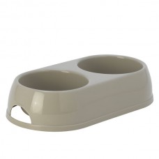 Moderna Eco двойная миска для собак и котов (серая) 2х570 мл