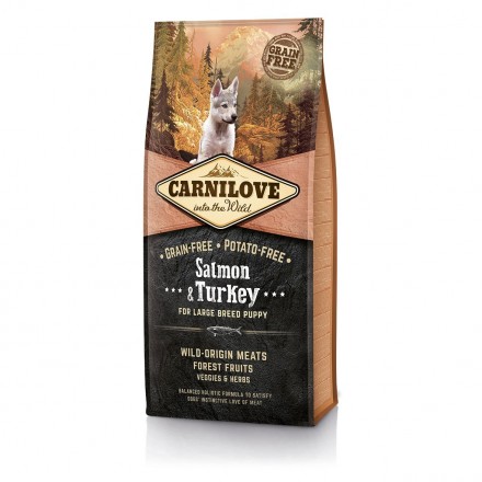 Carnilove Puppy Large Breed Salmon and Turkey с лососем и индейкой для щенков крупных пород 12 kg