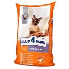 Club 4 Paws Premium&nbsp;Indoor 4 in 1&nbsp;Adult Cat Chicken сухой корм для котов с курицей 14 кг