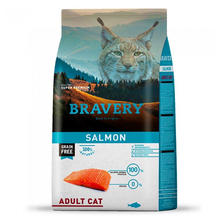 Bravery Salmon Adult Cat сухий корм для котів з лососем 0,6 кг