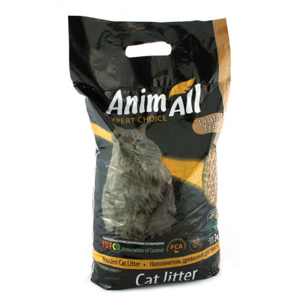 AnimAll древесный наполнитель для кошек без аромата 3 кг