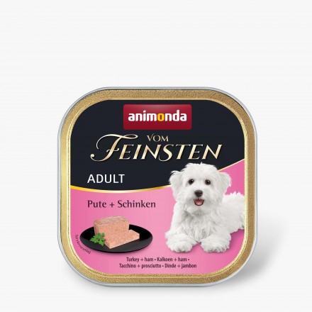 Animonda Vom Feinsten Adult Turkey + Ham влажный корм с индейкой и ветчиной для собак 150 г