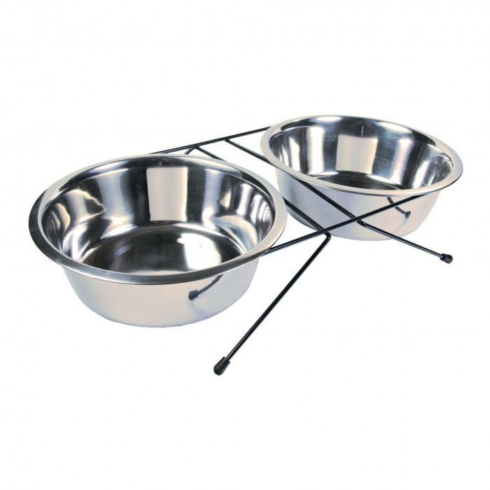 Trixie Eat on Feet стойка с 2 мисками для собак низкая 2 шт. 2,8 л/24 см