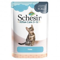 Schesir Kitten Care Tuna влажный корм для котят с тунцом в желе 85 г