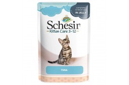 Schesir Kitten Care Tuna влажный корм для котят с тунцом в желе 85 г