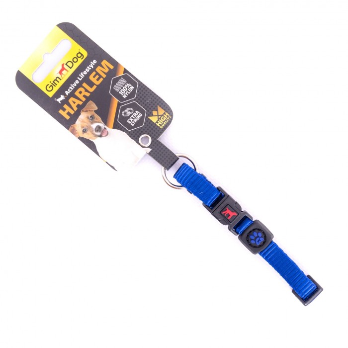 GimDog Harlem ошейник из нейлона для собак миниатюрных и мини пород (голубой) XS-S