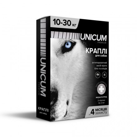 Unicum PREMIUM капли от блох и клещей для собак 10-30 кг.