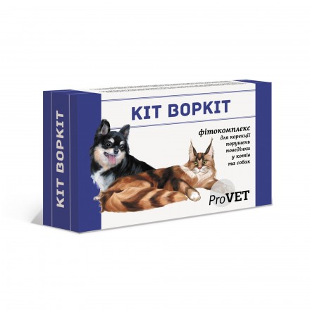 ProVET Кот Воркот фитокомплекс для коррекции нарушений поведения у котов и собак 20 мл