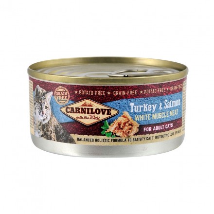 Carnilove Cat з індичкою та лососем для котів 100g