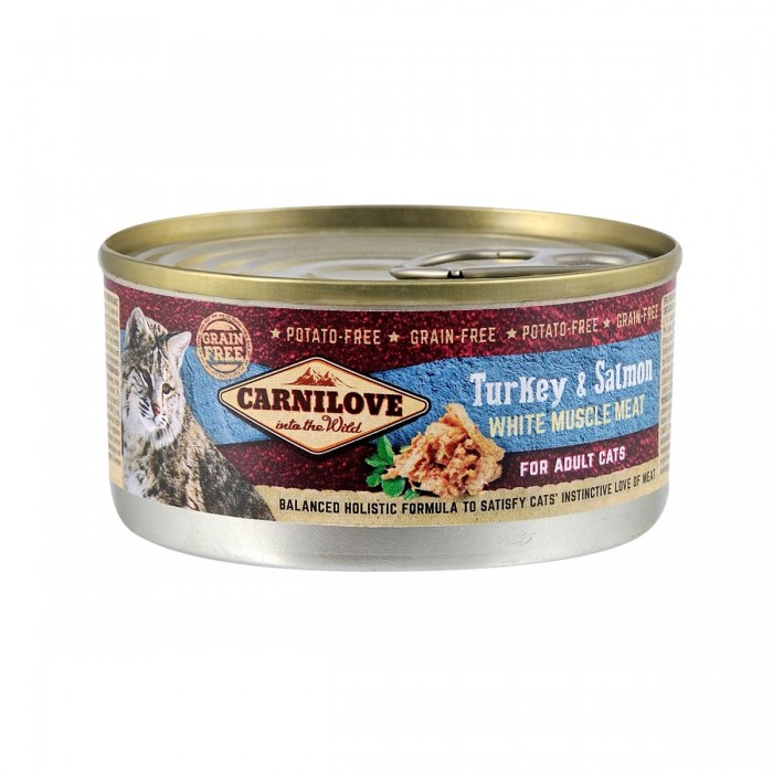 Carnilove Cat з індичкою та лососем для котів 100g