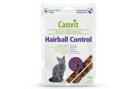 Canvit Hairball Control напіввологі ласощі з качкою та клітковиною для котів 100 г