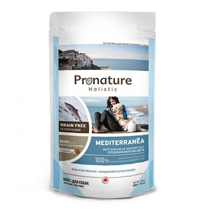 Pronature Holistic Dog Mediterranea Small Bites сухий корм для собак малих порід з лососем і томатами 0,34 кг