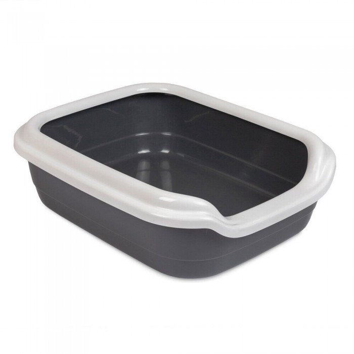 Comfort M туалет для кошек с бортиком серый 41х30х13,5 см