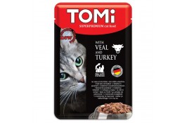 TOMI SUPERPREMIUM VEAL TURKEY влажный корм для котов с индейкой и телятиной в соусе 100г*20шт